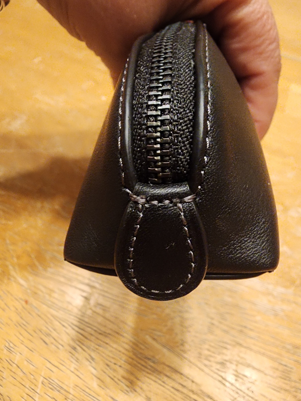 Coach Leather Pencil Case in black featuring a smooth leather finish - Picture 10 of 15